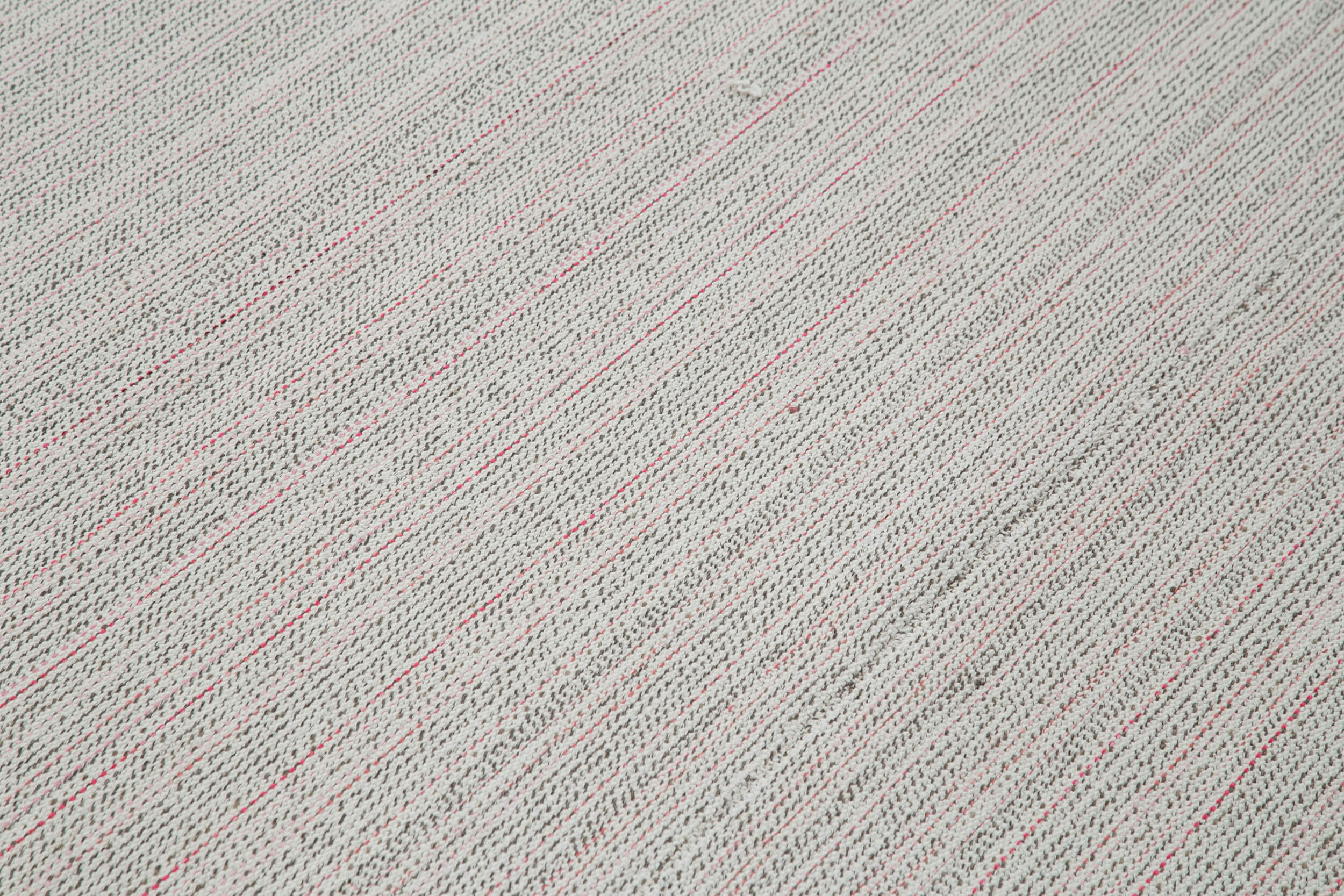 Vintage Flatweave Rug – Handmade Area Rug With Wool Cotton Material, Beige Carpet 8'10''x12'2''