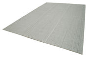 Vintage Flatweave Rug – Handmade Area Rug 10'x13'7'' Beige Cotton Wool Carpet