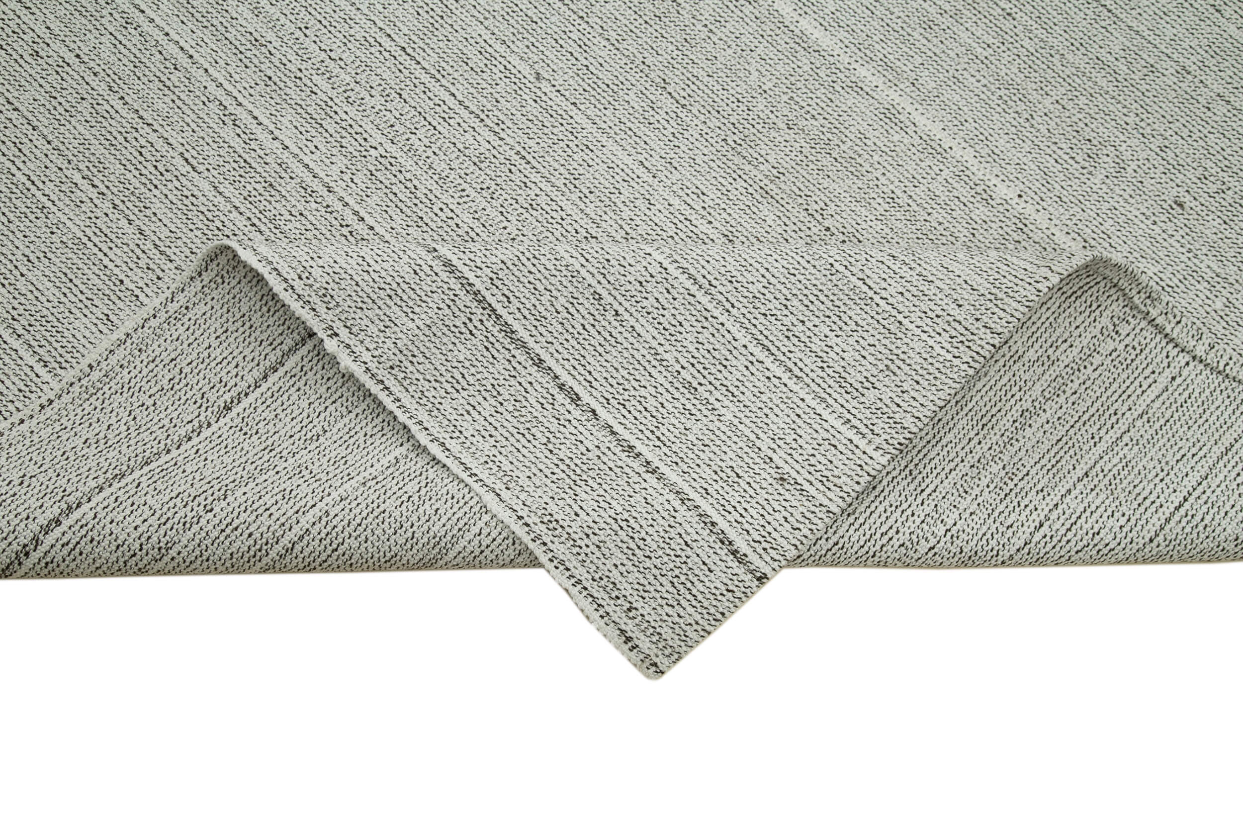 Vintage Flatweave Rug – Handmade Area Rug 10'x13'7'' Beige Cotton Wool Carpet