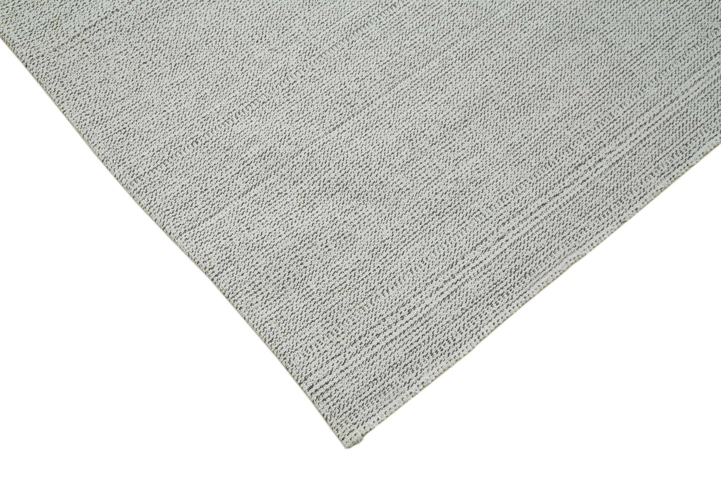 Vintage Flatweave Rug Handmade Area Rug 10'0" x 11'11" - Beige Cotton Wool Carpet