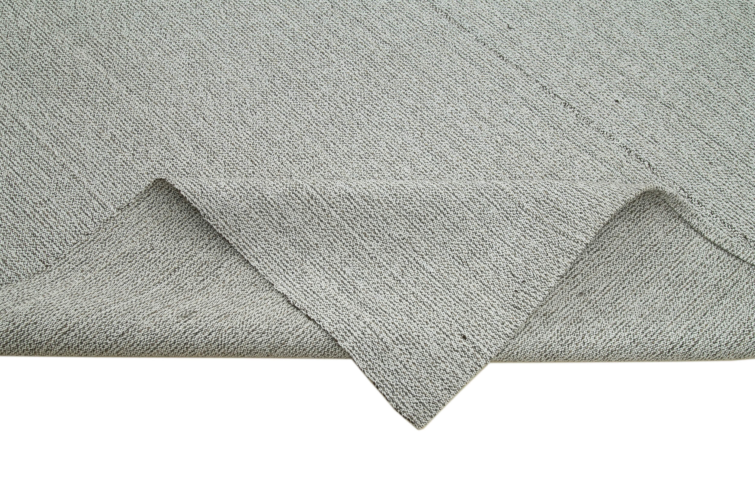 Vintage Flatweave Rug – Handmade Cotton Wool Area Rug 10'6'' x 13'0'' Beige
