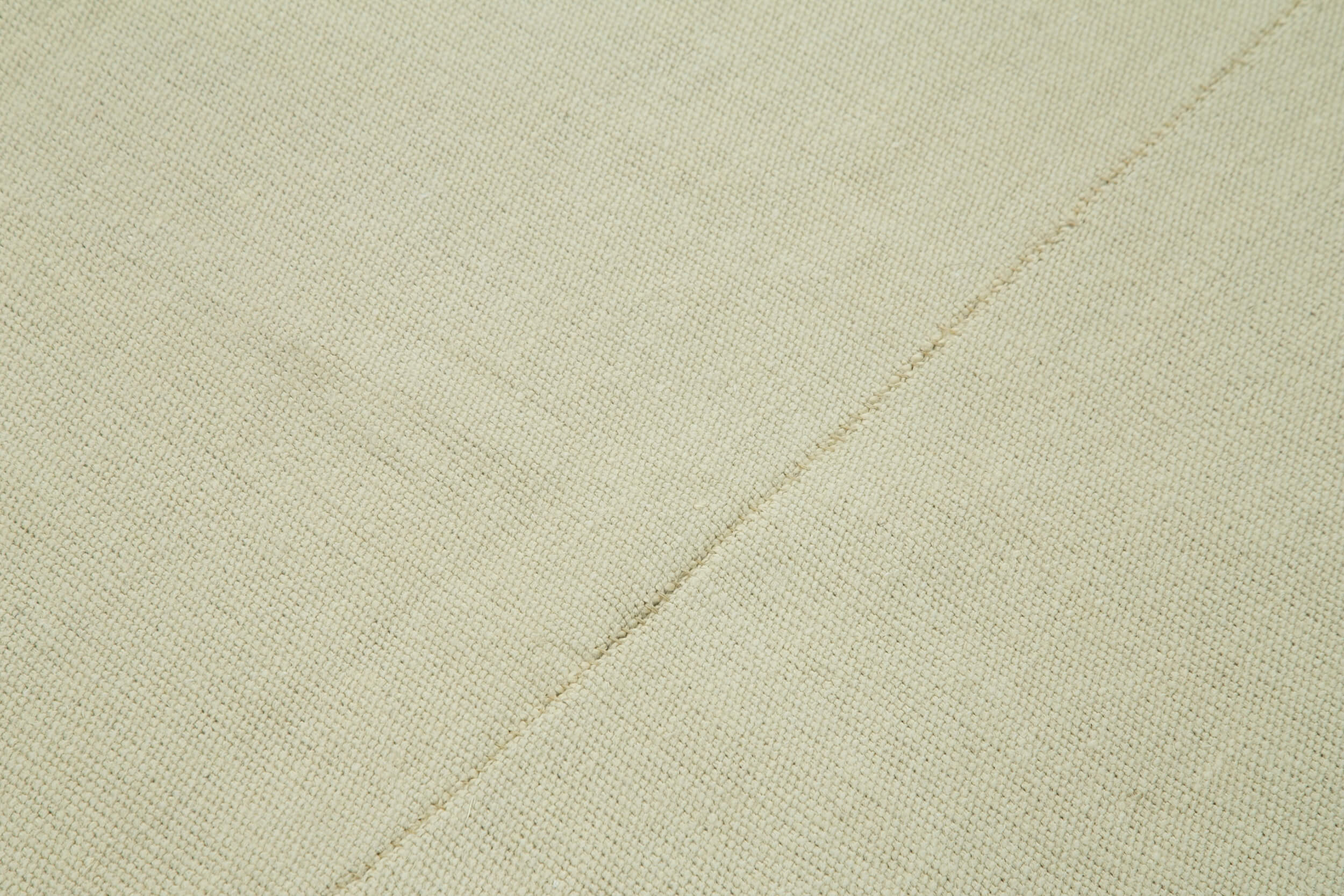 Vintage Flatweave Rug – Handmade Area Rug 9'2''x10'8'' Beige Cotton Wool Carpet