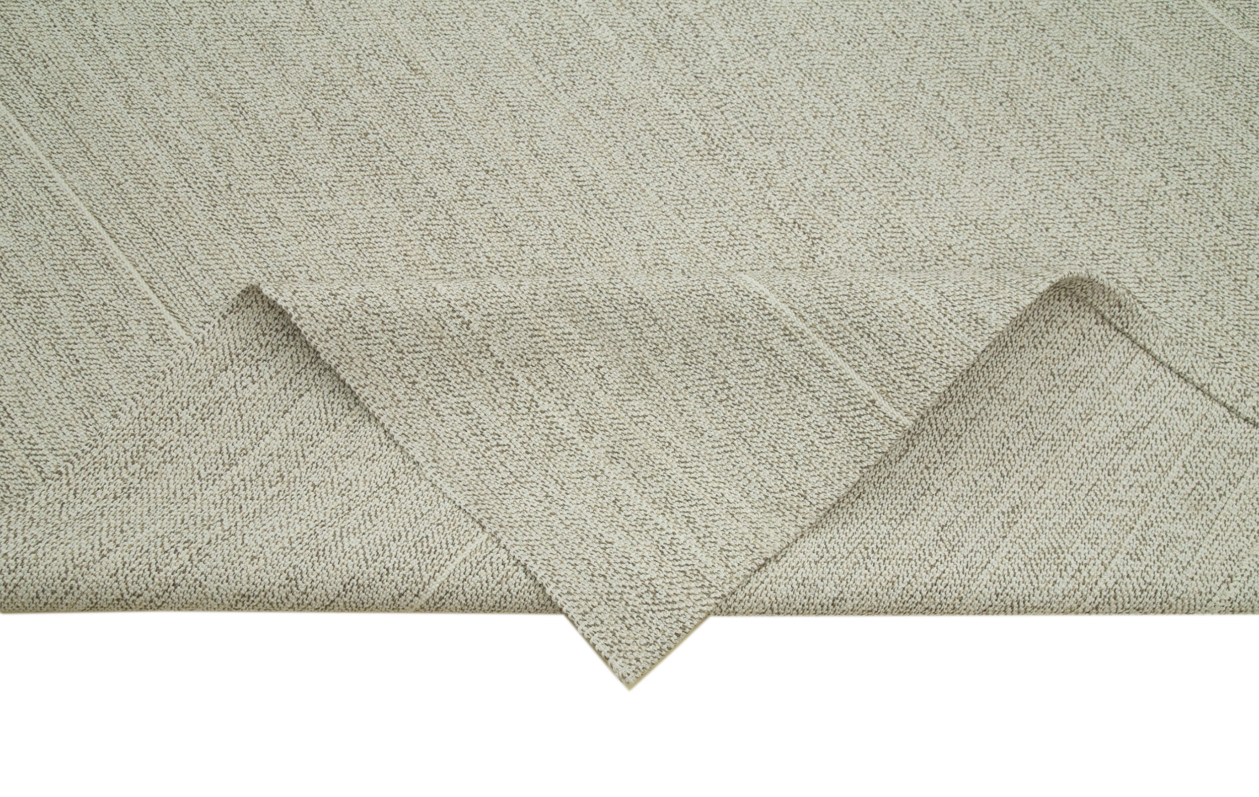 Vintage Flatweave Rug – Handmade Area Rug, Beige Cotton Wool Carpet 9'3''x11'3''