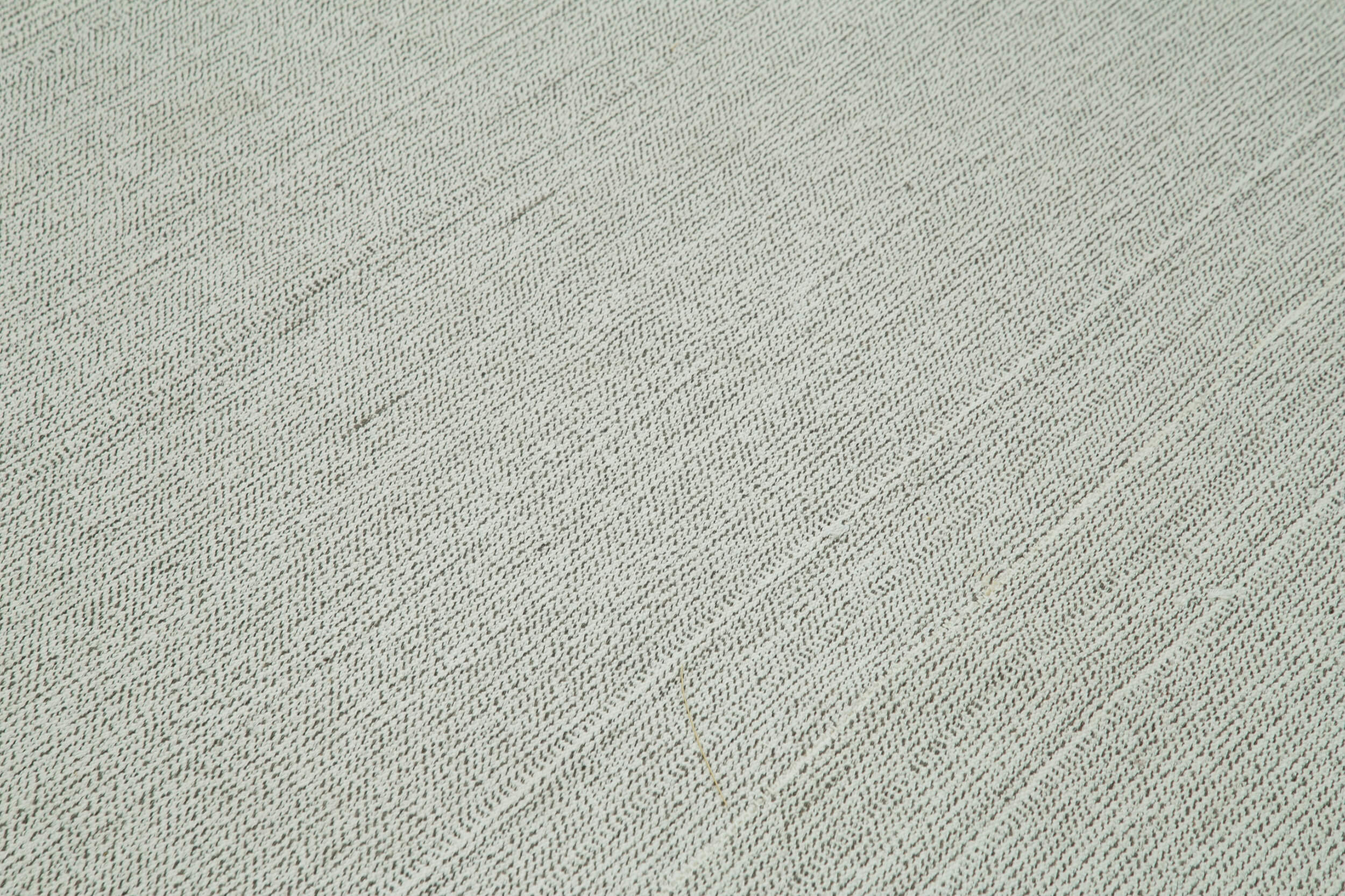 Vintage Flatweave Rug – Handmade Area Rug 10'x13'7'' Beige Cotton Wool Blend