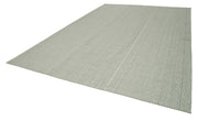 Vintage Flatweave Rug – Handmade Area Rug 10'0''x13'10'' Beige Cotton Wool Blend