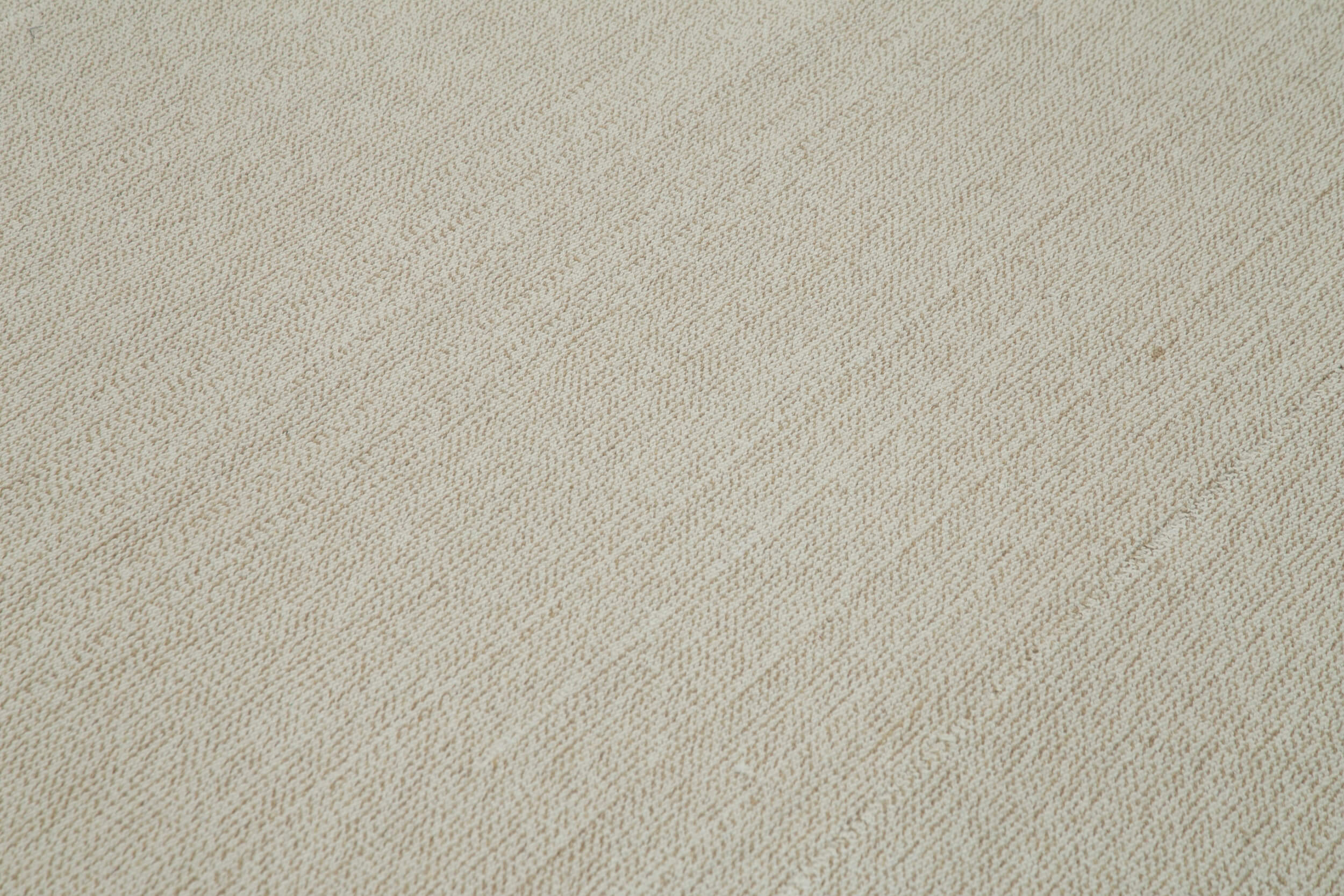 Vintage Flatweave Rug – Handmade Area Rug 10'5'' x 13'3'' | Beige Cotton Wool Carpet