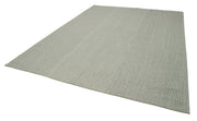 Vintage Flatweave Rug - Handmade Cotton Wool Area Rug 8'11'' x 12'0'' Grey