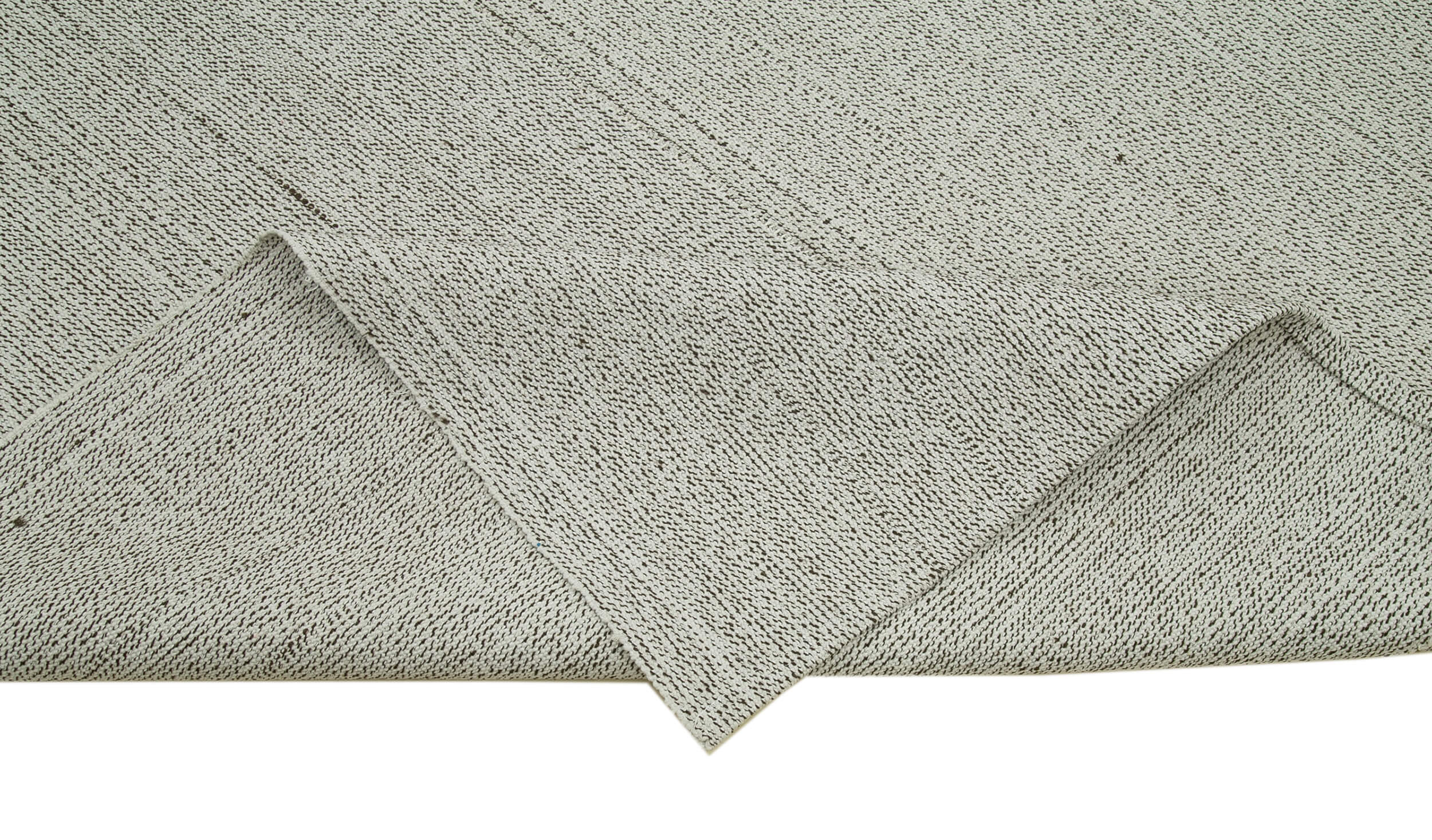 Vintage Flatweave Rug - Handmade Cotton Wool Area Rug 8'11'' x 12'0'' Grey