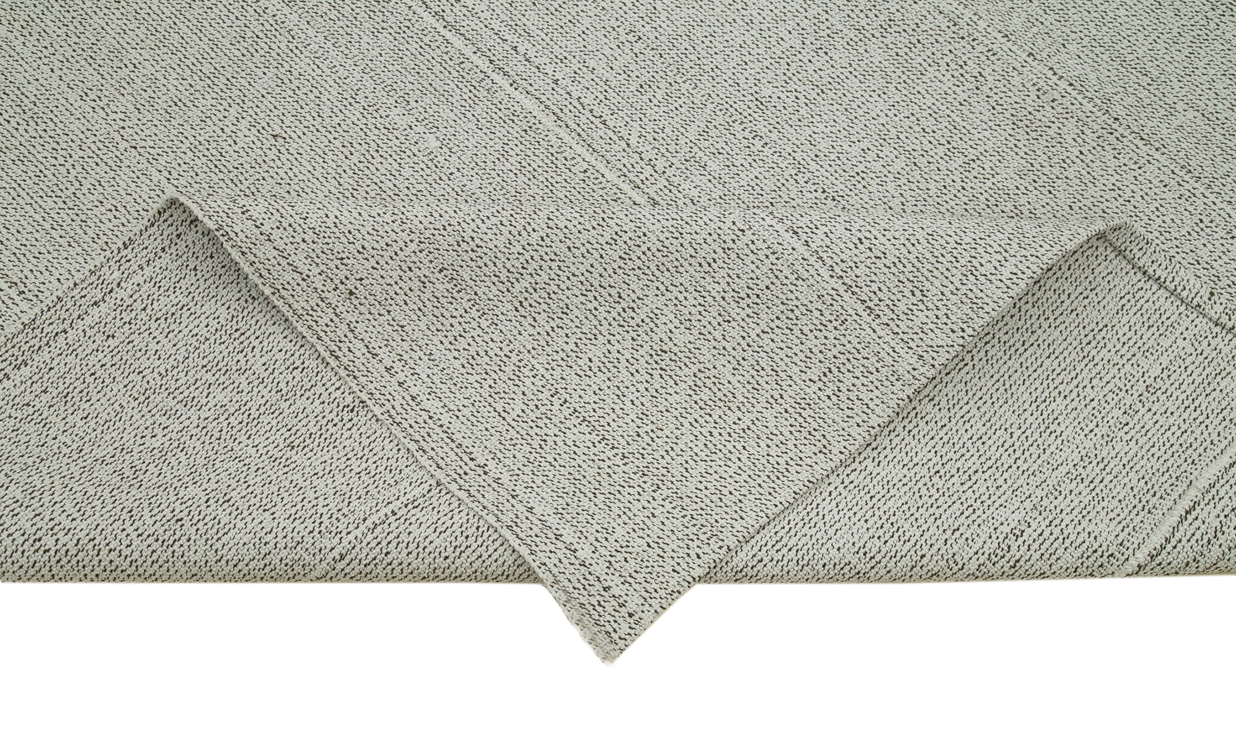 Vintage Flatweave Rug – Handmade Area Rug Grey Cotton Wool Blend 8'11''x11'10''