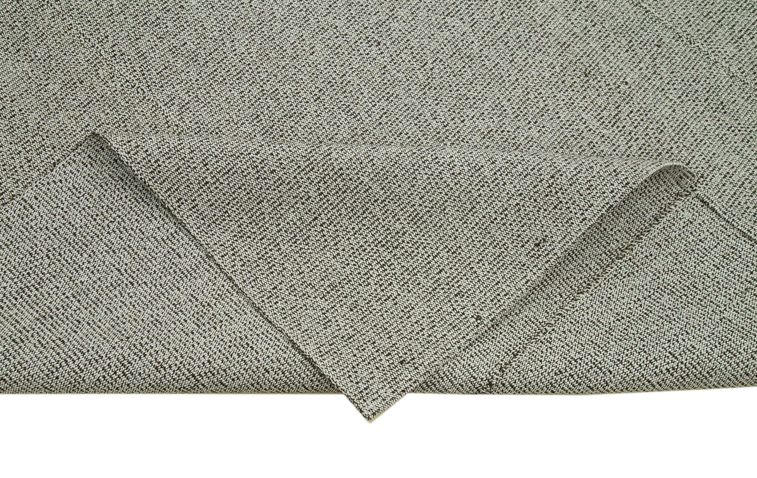 Vintage Flatweave Rug – Handmade Area Rug Grey Cotton Wool Blend 8'6''x11'11''