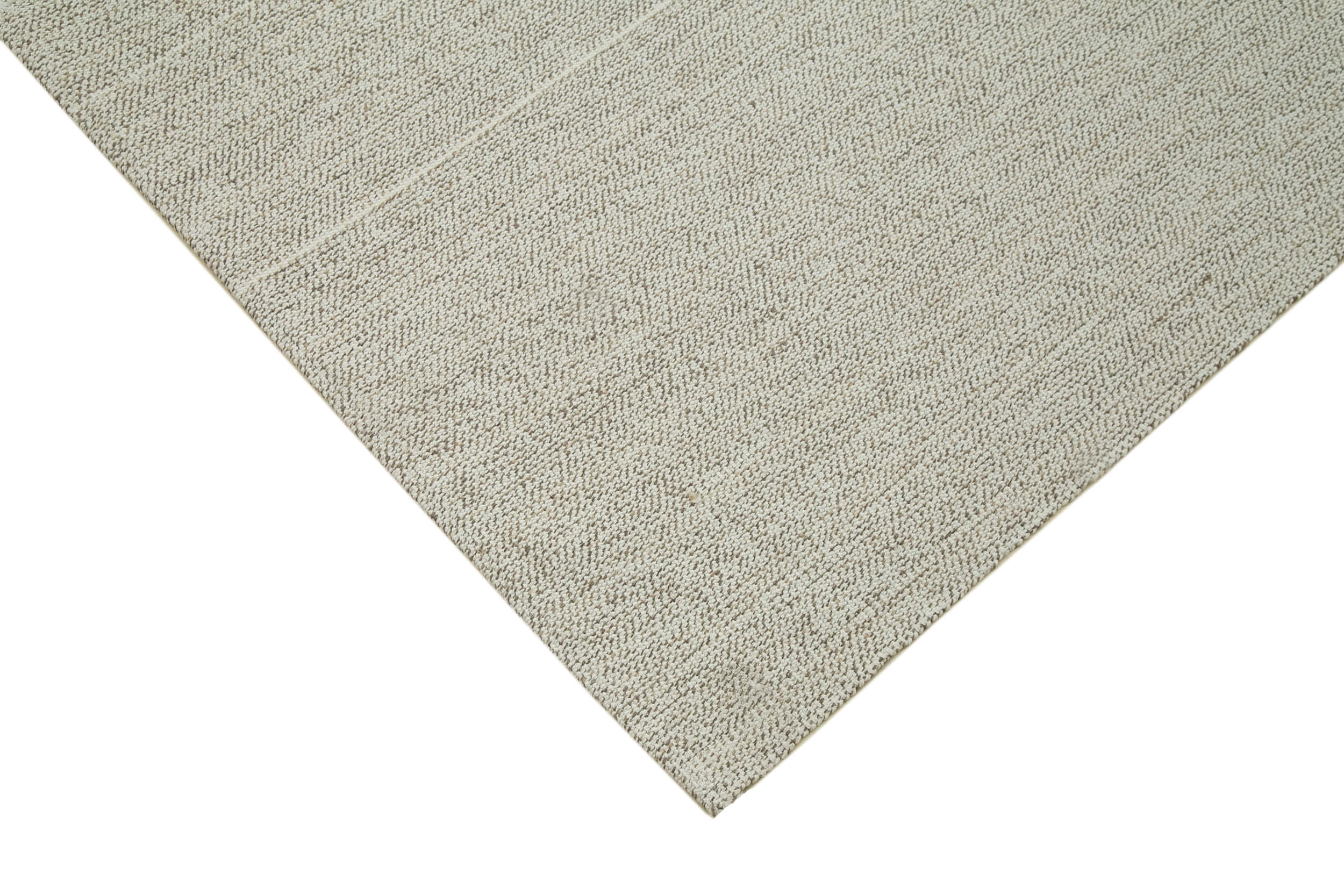 Vintage Flatweave Rug - Handmade Area Rug Cotton Wool Carpet 9'1''x10'0'' Beige