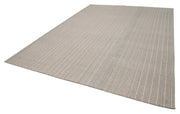 Vintage Flatweave Rug – Hand Woven Cotton Wool Carpet 9'4''x12'6'' White Area Rug
