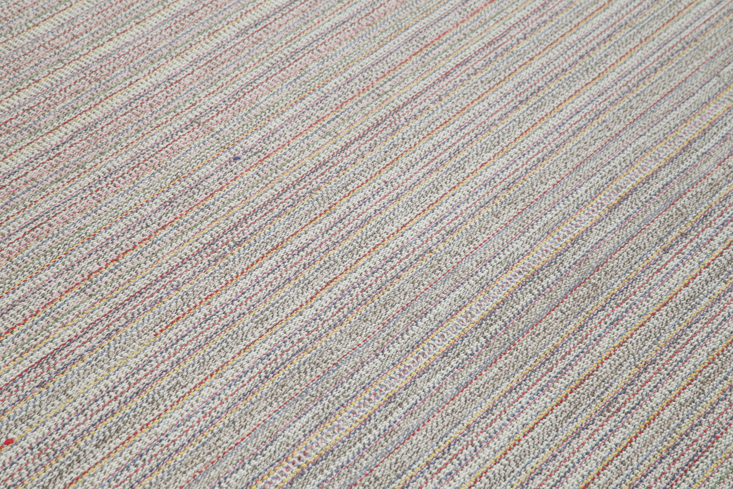 Vintage Flatweave Rug – Hand Woven Cotton Wool Carpet 9'4''x12'6'' White Area Rug