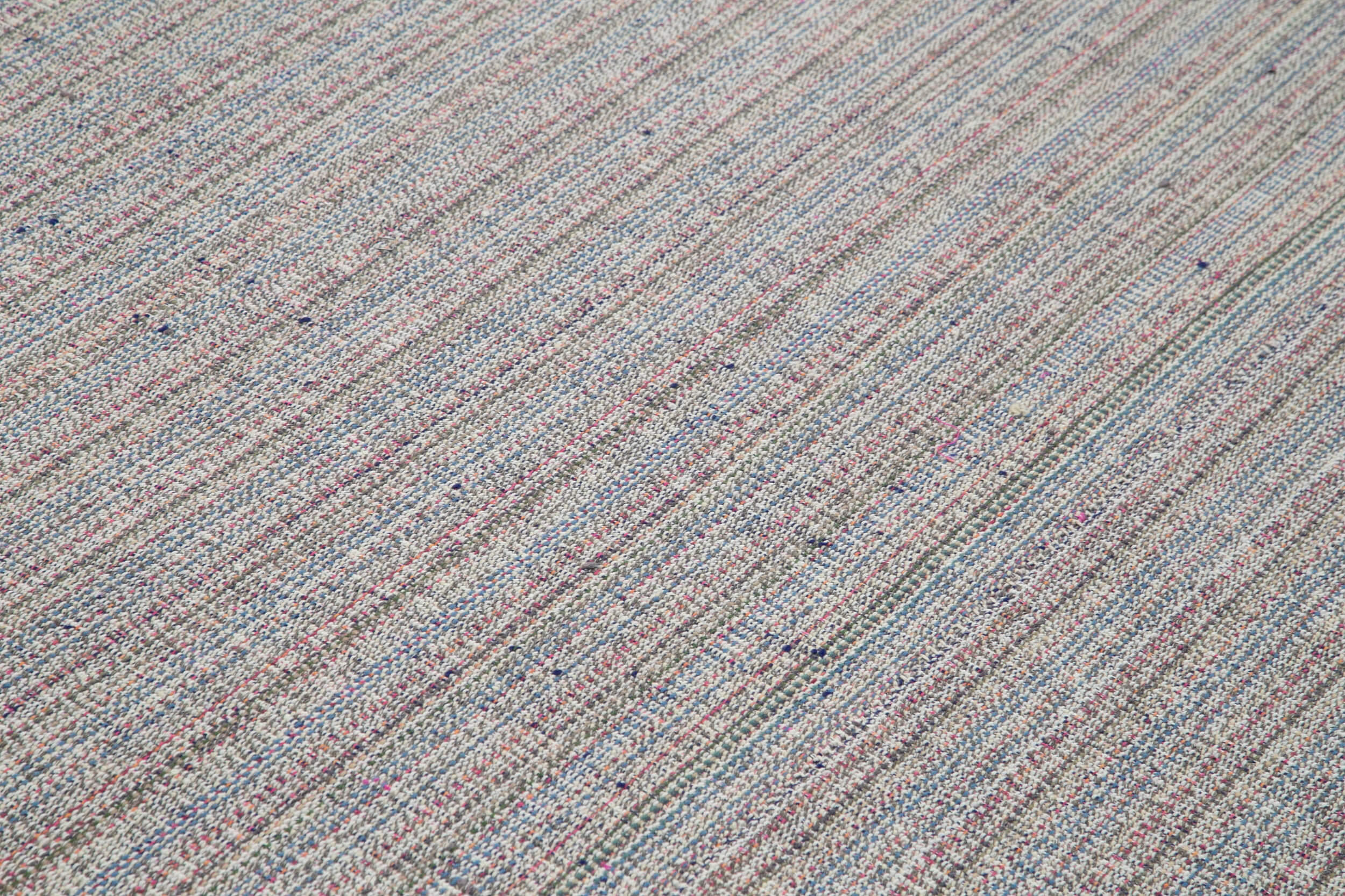 Vintage Flatweave Rug - Handmade Turkish Wool Rug 9'6'' x 13'5'' Cotton Wool Carpet