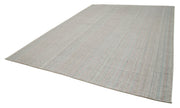 Vintage Flatweave Rug - Handmade Cotton Wool Area Rug 10'x13'3'' with Soft Wool Texture