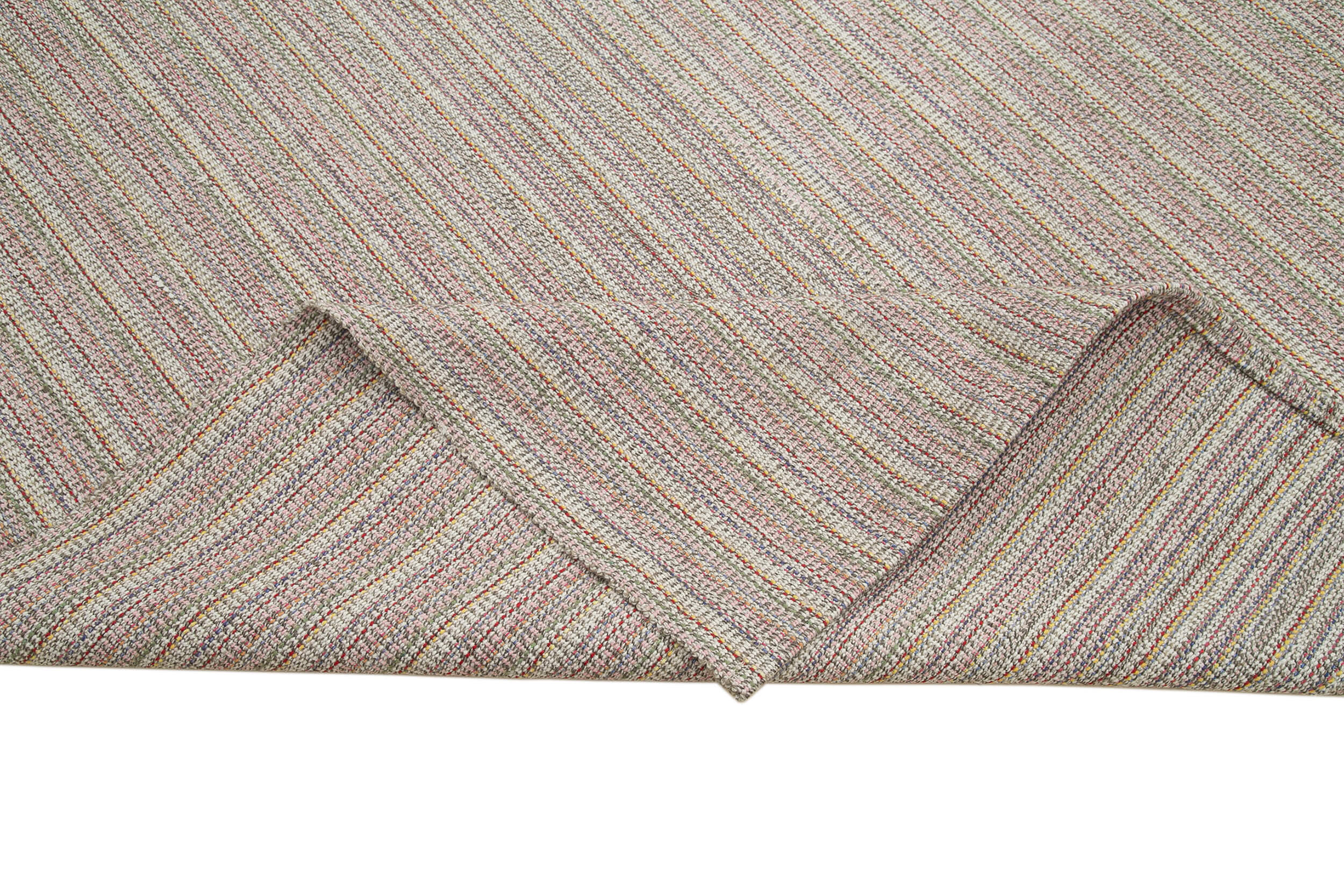Vintage Flatweave Rug – Handmade Area Rug Cotton Wool Carpet 9'4''x13'0''