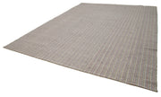 Vintage Flatweave Rug - Handmade Cotton Wool Area Rug 10'6'' x 13'5'' Beige