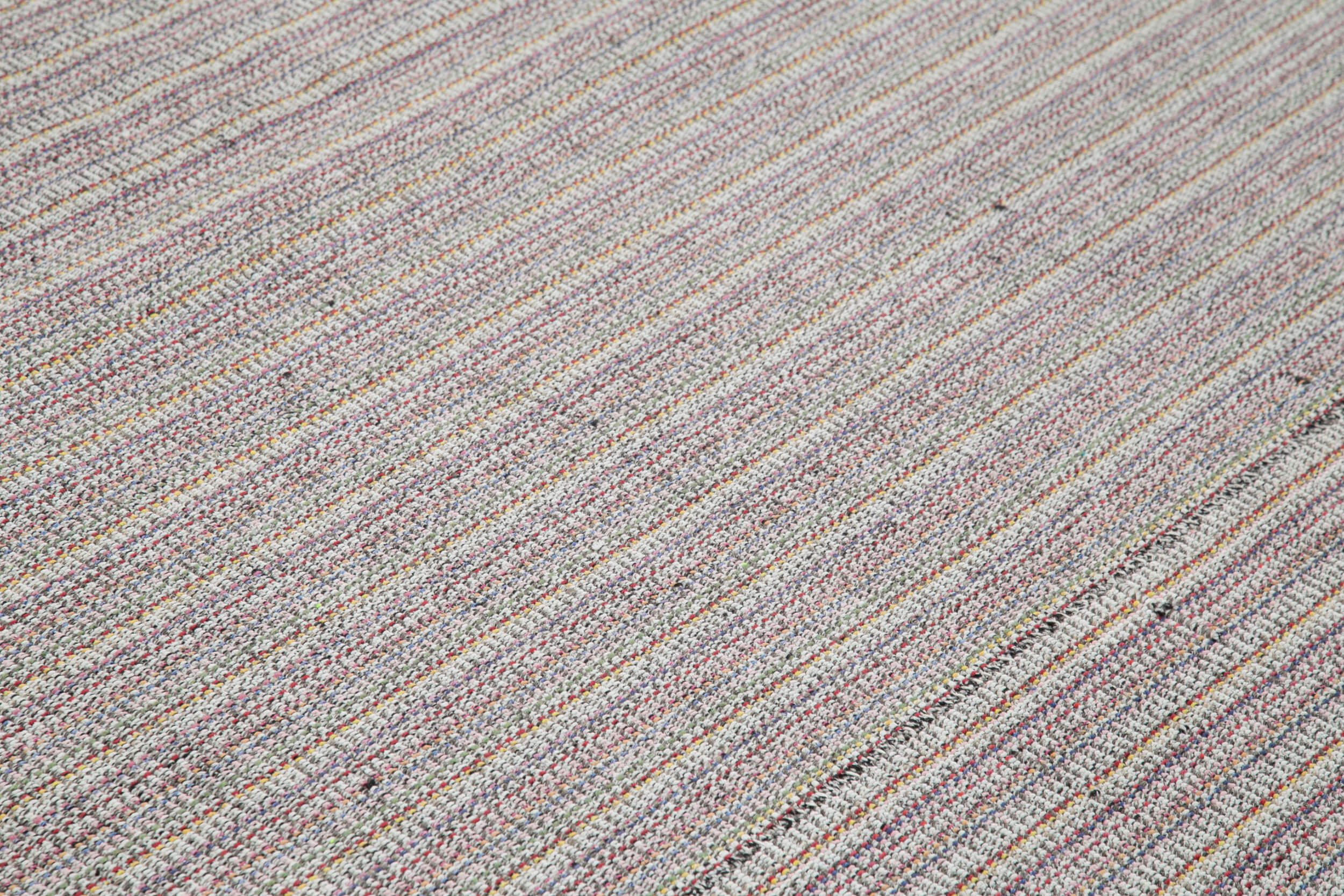 Vintage Flatweave Rug - Handmade Cotton Wool Area Rug 10'6'' x 13'5'' Beige