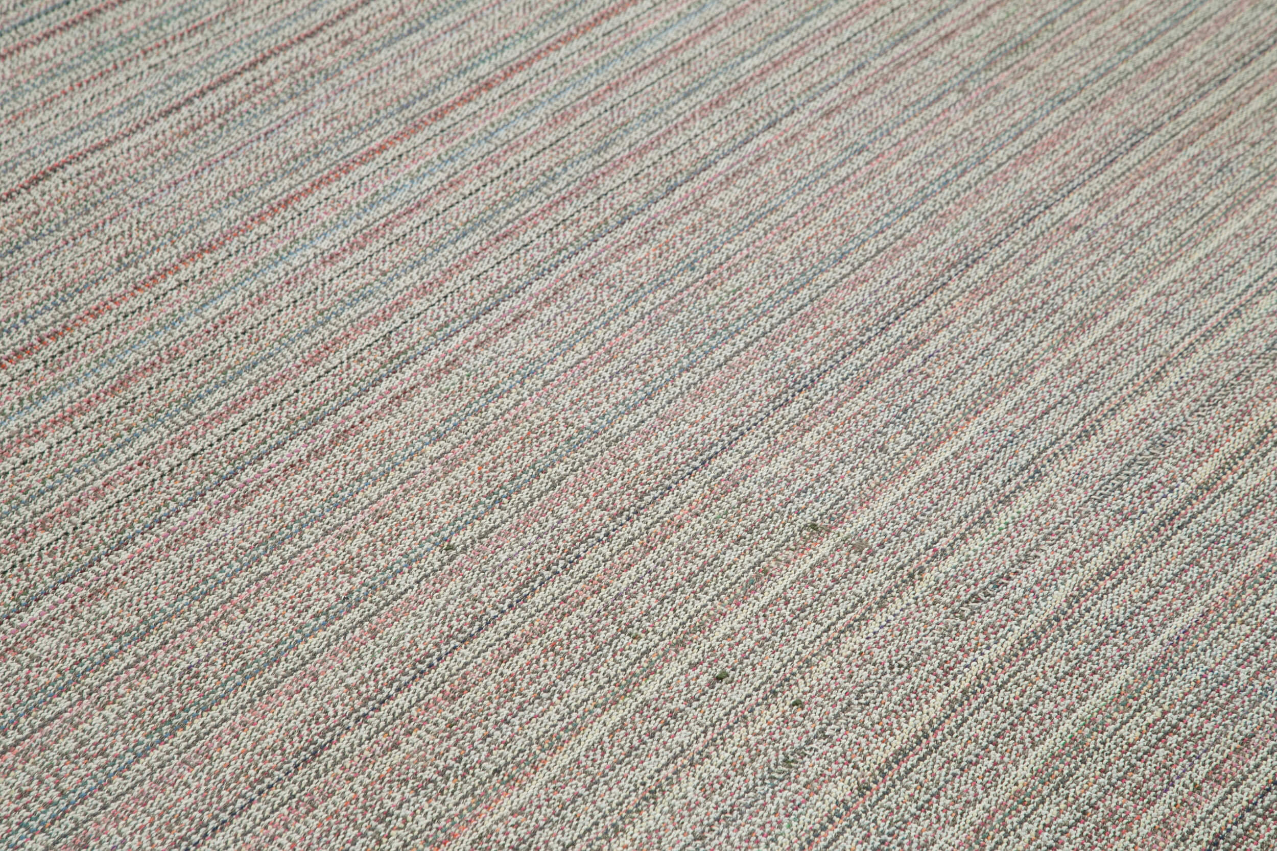 Vintage Flatweave Rug – Handmade Area Rug Cotton Wool Blend 10'2''x13'5'' Beige