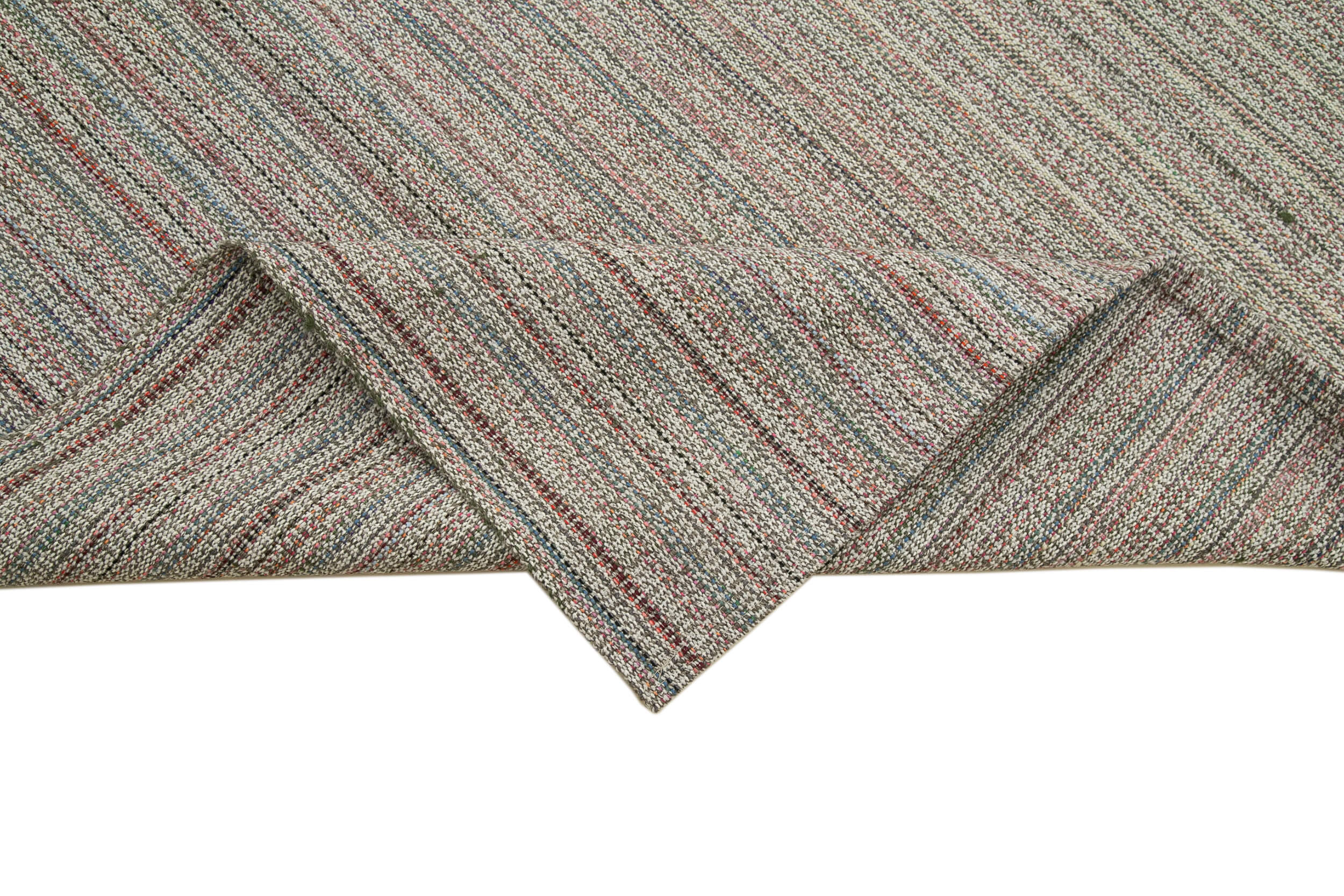 Vintage Flatweave Rug – Handmade Area Rug Cotton Wool Blend 10'2''x13'5'' Beige