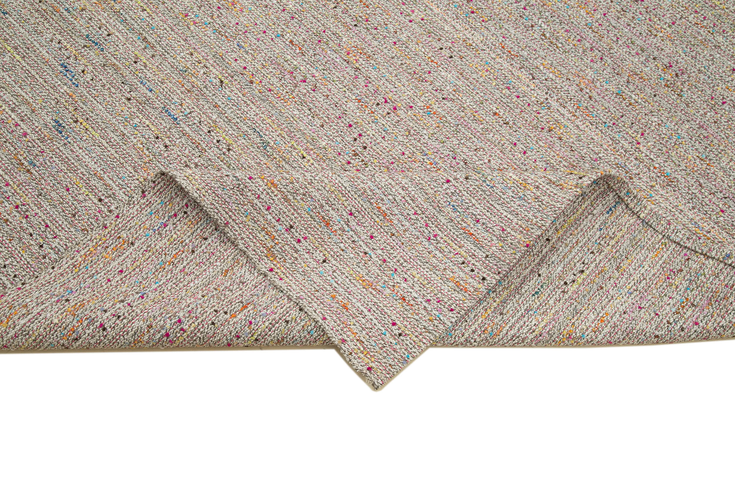 Vintage Flatweave Rug – Handmade Cotton Wool Area Rug 10'4" x 12'2" | Turkish Vintage Carpet