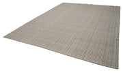 Vintage Flatweave Rug – Handmade Area Rug 9'11''x13'1'' Cotton Wool Carpet