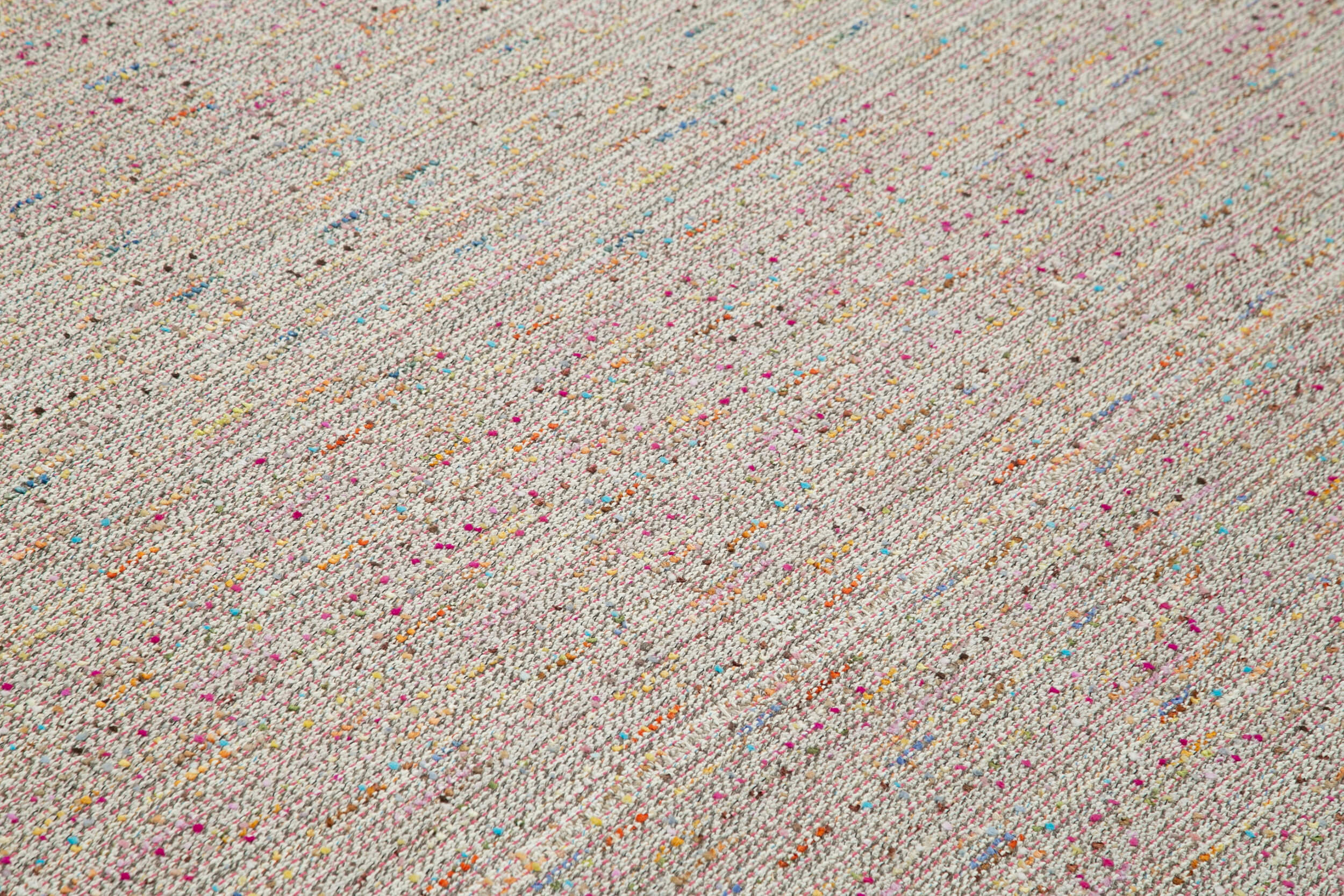 Vintage Flatweave Rug - Handmade Area Rug Cotton Wool Carpet 10'5''x13'5'' Beige