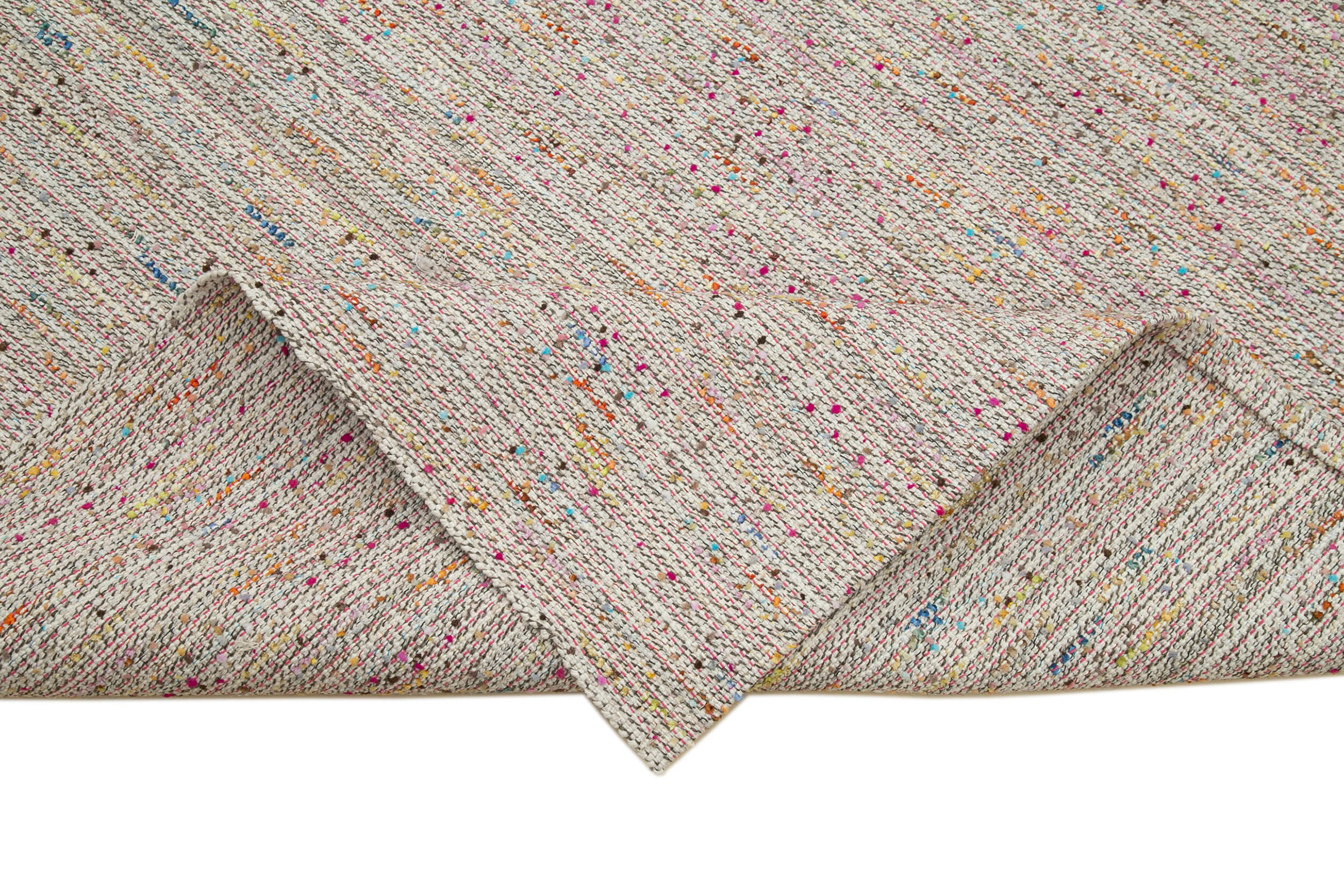 Vintage Flatweave Rug - Handmade Area Rug With Durable Wool & Cotton Wool Carpet, 10'4'' x 13'7''