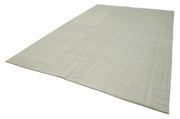 Vintage Flatweave Rug – Handmade Cotton Wool Area Rug | Beige Classic Carpet 8'10''x13'1''