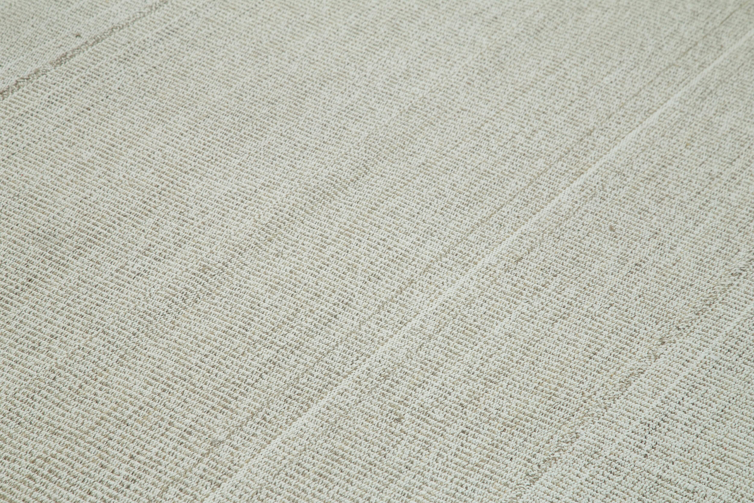 Vintage Flatweave Rug – Handmade Cotton Wool Area Rug | Beige Classic Carpet 8'10''x13'1''