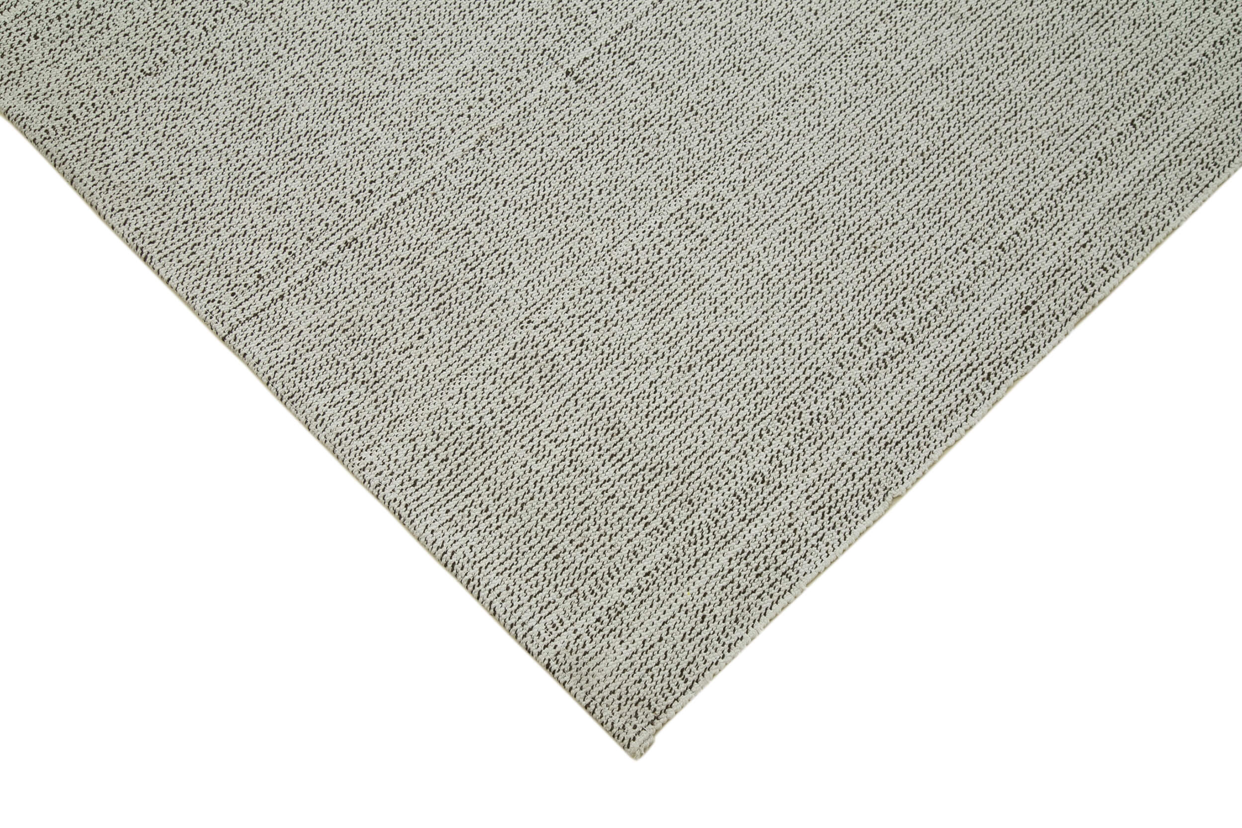 Vintage Flatweave Rug - Handmade Cotton Wool Area Rug 9'0" x 12'4" Beige