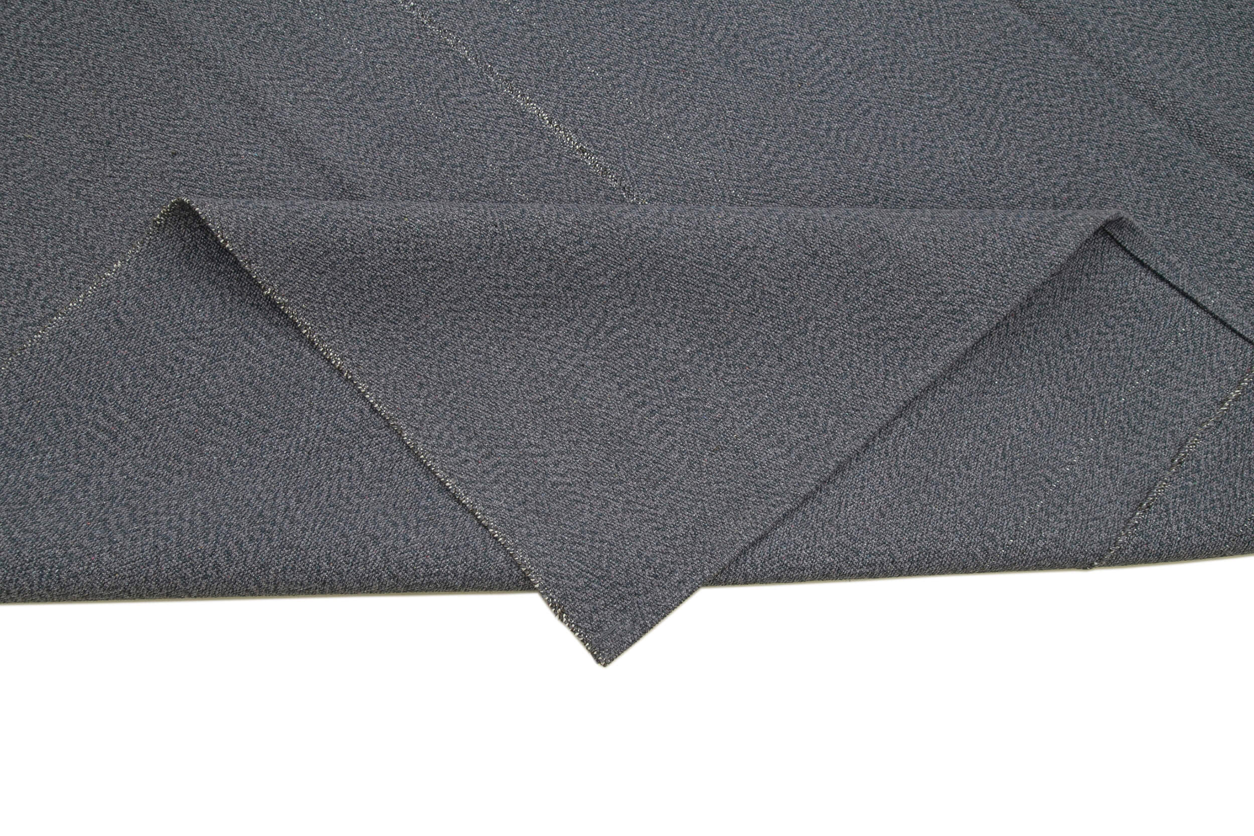 Vintage Flatweave Rug – Handmade Wool Area Rug 9'0''x12'1'' Grey Cotton Wool Carpet