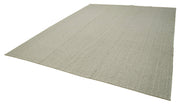 Vintage Flatweave Rug – Handmade Area Rug Cotton Wool Carpet 10'4'' x 12'6''