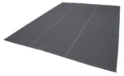 Vintage Flatweave Rug - Handmade Cotton Wool Area Rug 9'x11'11'' Grey Flatweave Carpet