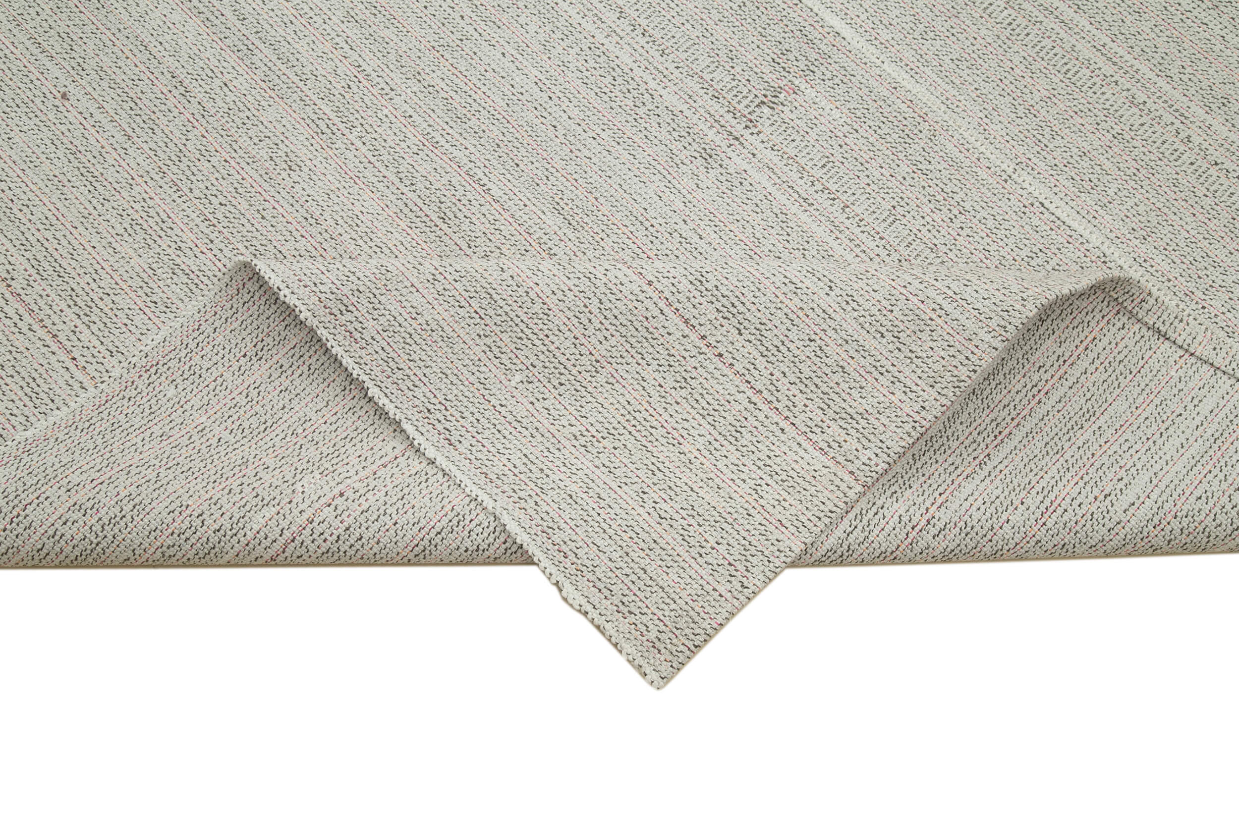 Vintage Flatweave Rug – Handmade Area Rug Cotton Wool Carpet 9'11''x13'9'' Beige