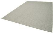 Vintage Flatweave Rug – Handmade Area Rug Cotton Wool Beige 8'11''x11'10''