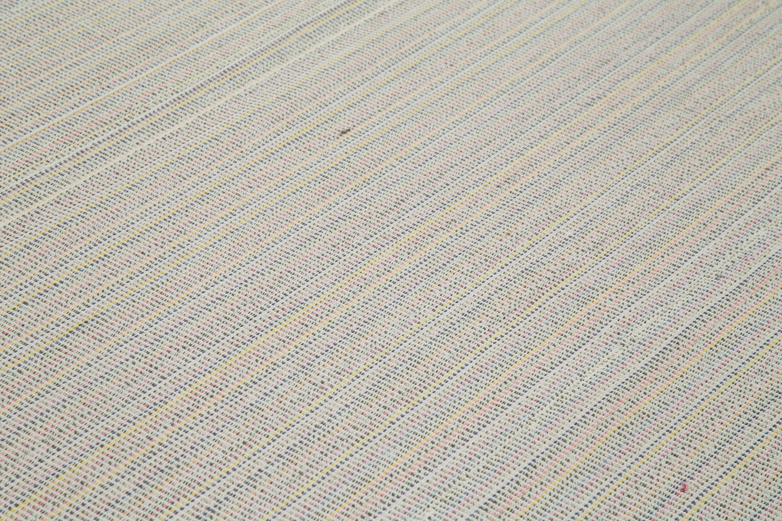 Vintage Flatweave Rug - Handmade Area Rug | Beige Cotton Wool Carpet 10'1''x13'4''