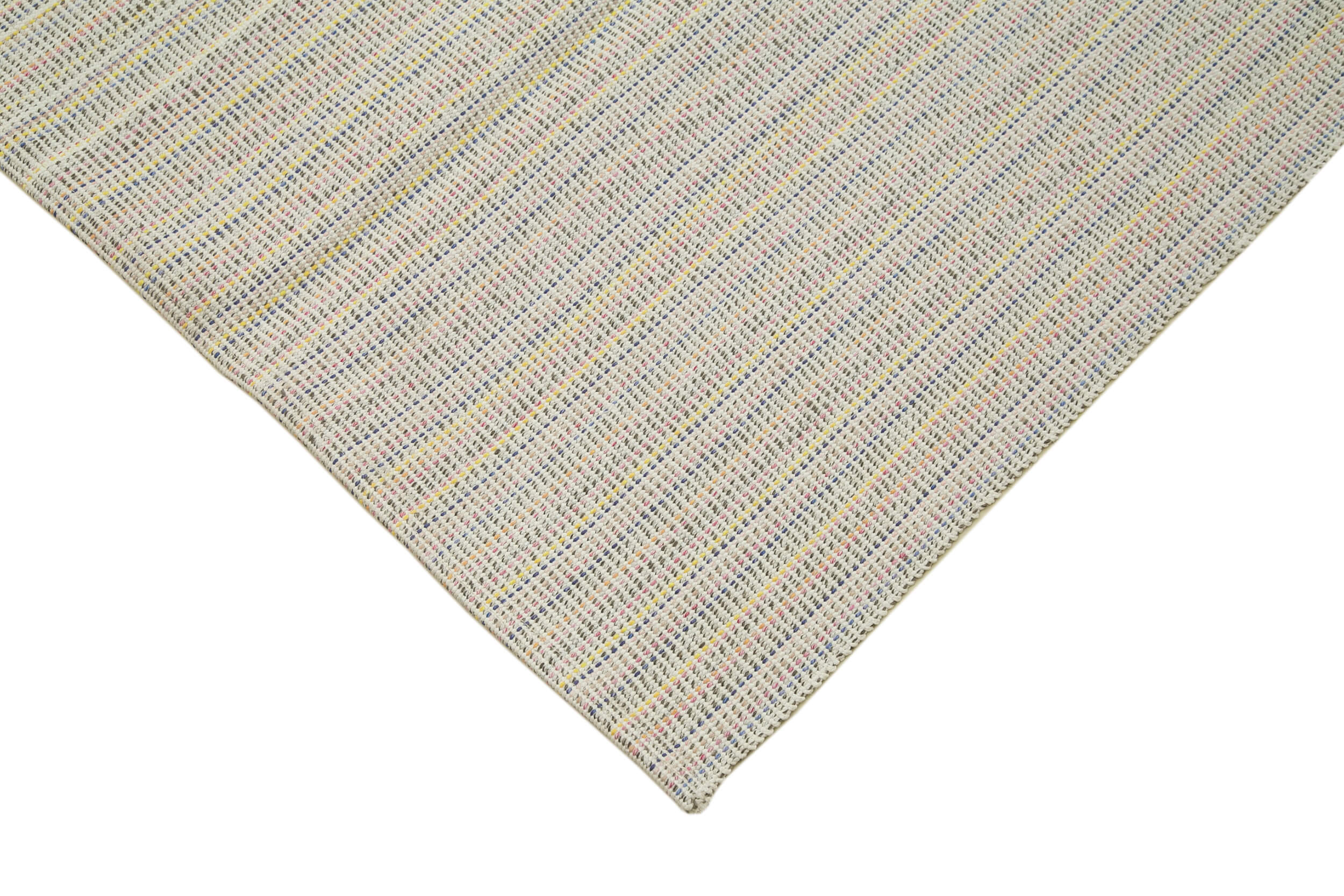 Vintage Flatweave Rug – Handmade Cotton Wool Area Rug 10'1''x13'5'' Beige