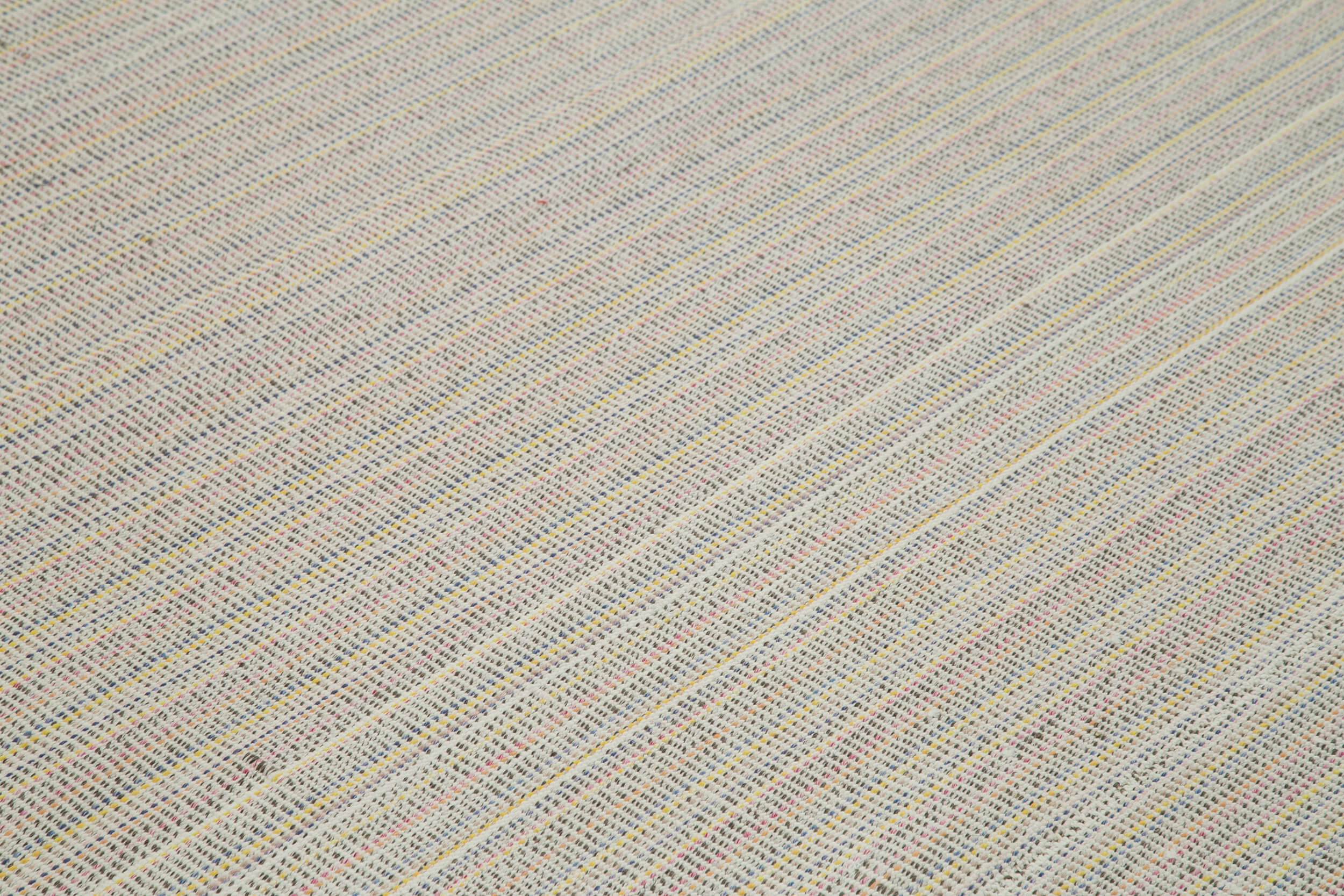 Vintage Flatweave Rug – Handmade Cotton Wool Area Rug 10'1''x13'5'' Beige