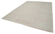 Vintage Flatweave Rug - Handmade Area Rug Cotton Wool Carpet 8'11" x 12'2" Beige