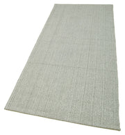 Vintage Flatweave Rug – Hand Woven Area Rug | Cotton Wool Carpet 3'4''x7'9''
