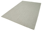 Vintage Flatweave Rug – Handmade Area Rug Cotton Wool 6'2'' x 9'11'' Neutral Beige
