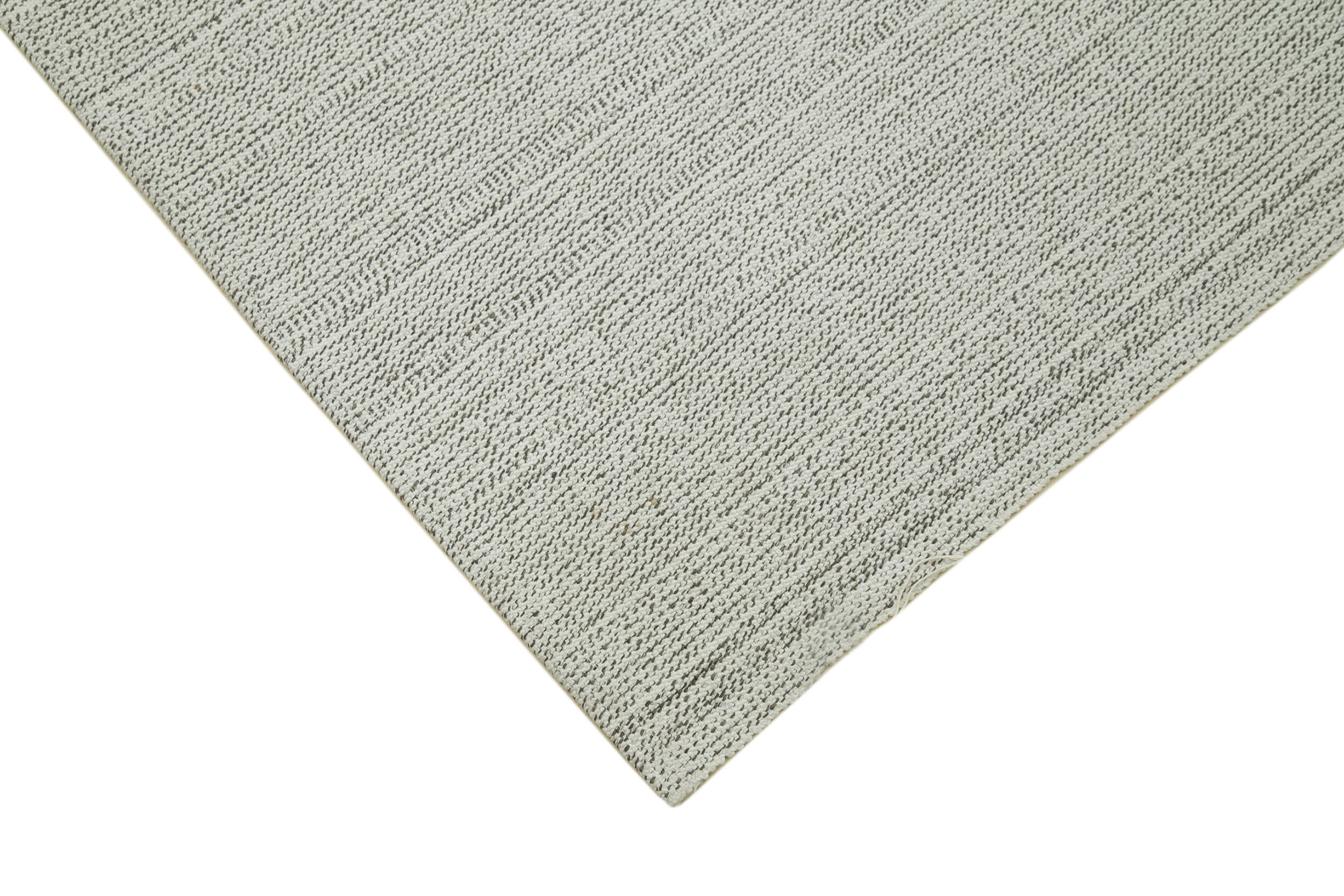 Vintage Flatweave Rug – Handmade Area Rug 6'9"x10'6" Beige Cotton Wool Carpet