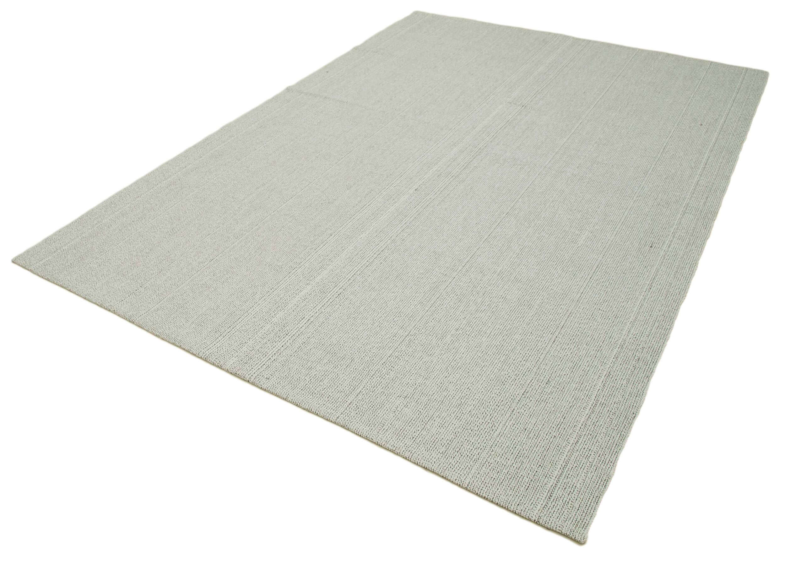 Vintage Flatweave Rug - Handmade Cotton Wool Area Rug 6'8''x9'8'' Beige Carpet