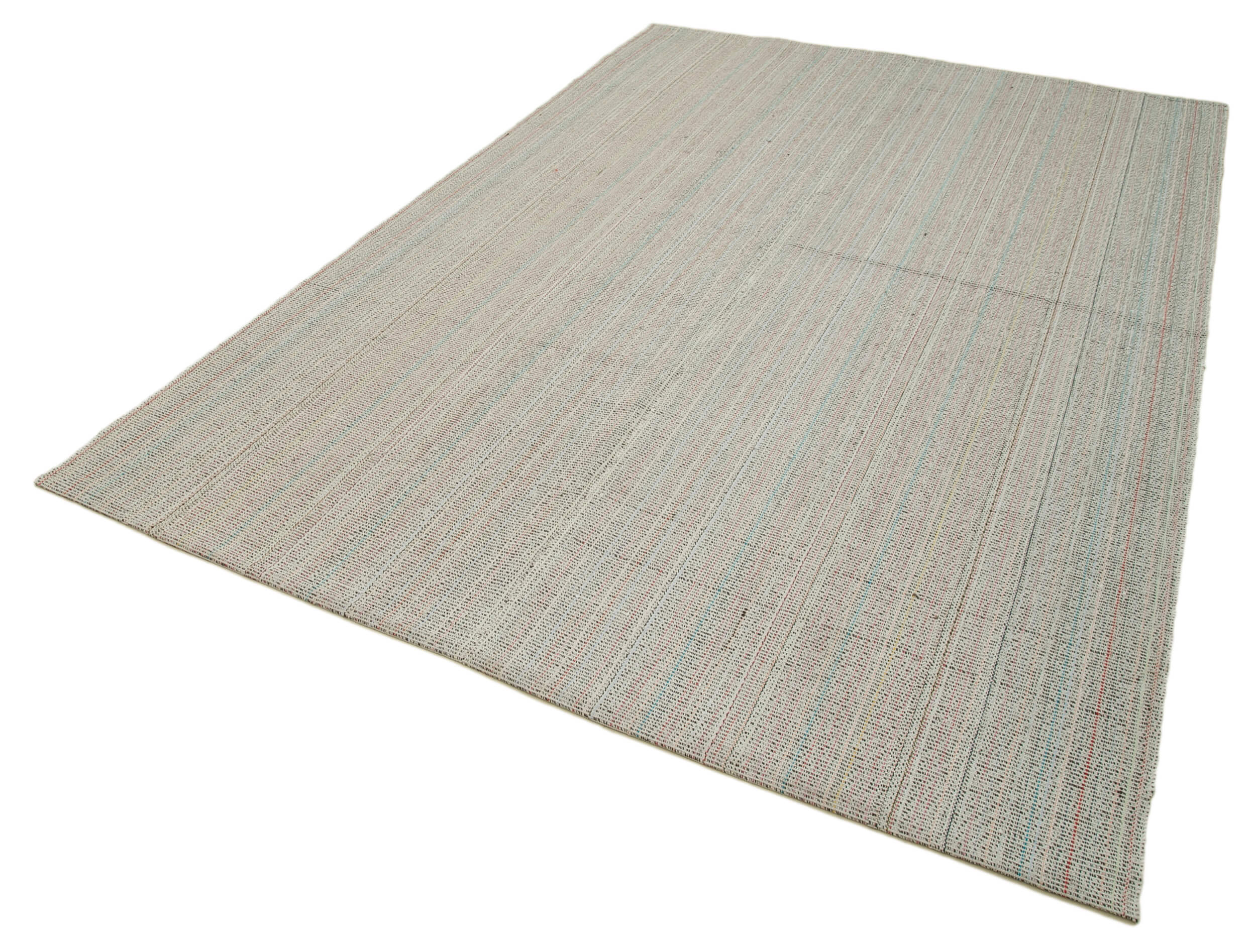 Vintage Flatweave Rug - Handmade Area Rug 6'9''x10'0'' | Durable Cotton Wool Carpet