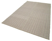 Vintage Flatweave Rug – Handmade Area Rug Cotton Wool Carpet 6'4'' x 10'0''