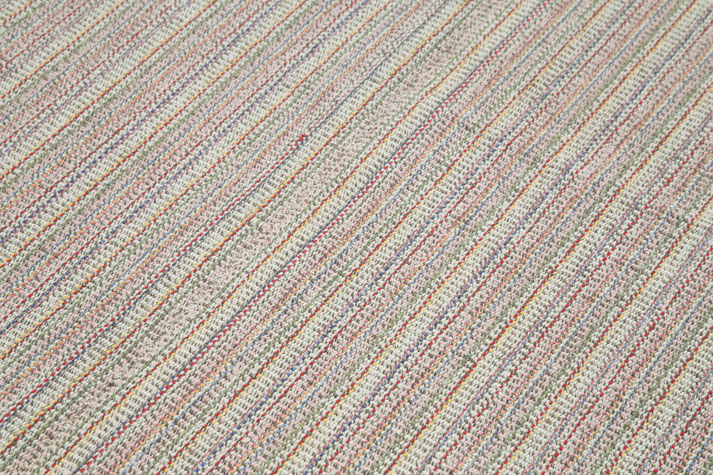 Vintage Flatweave Rug – Handmade Area Rug Cotton Wool Carpet 6'4'' x 10'0''
