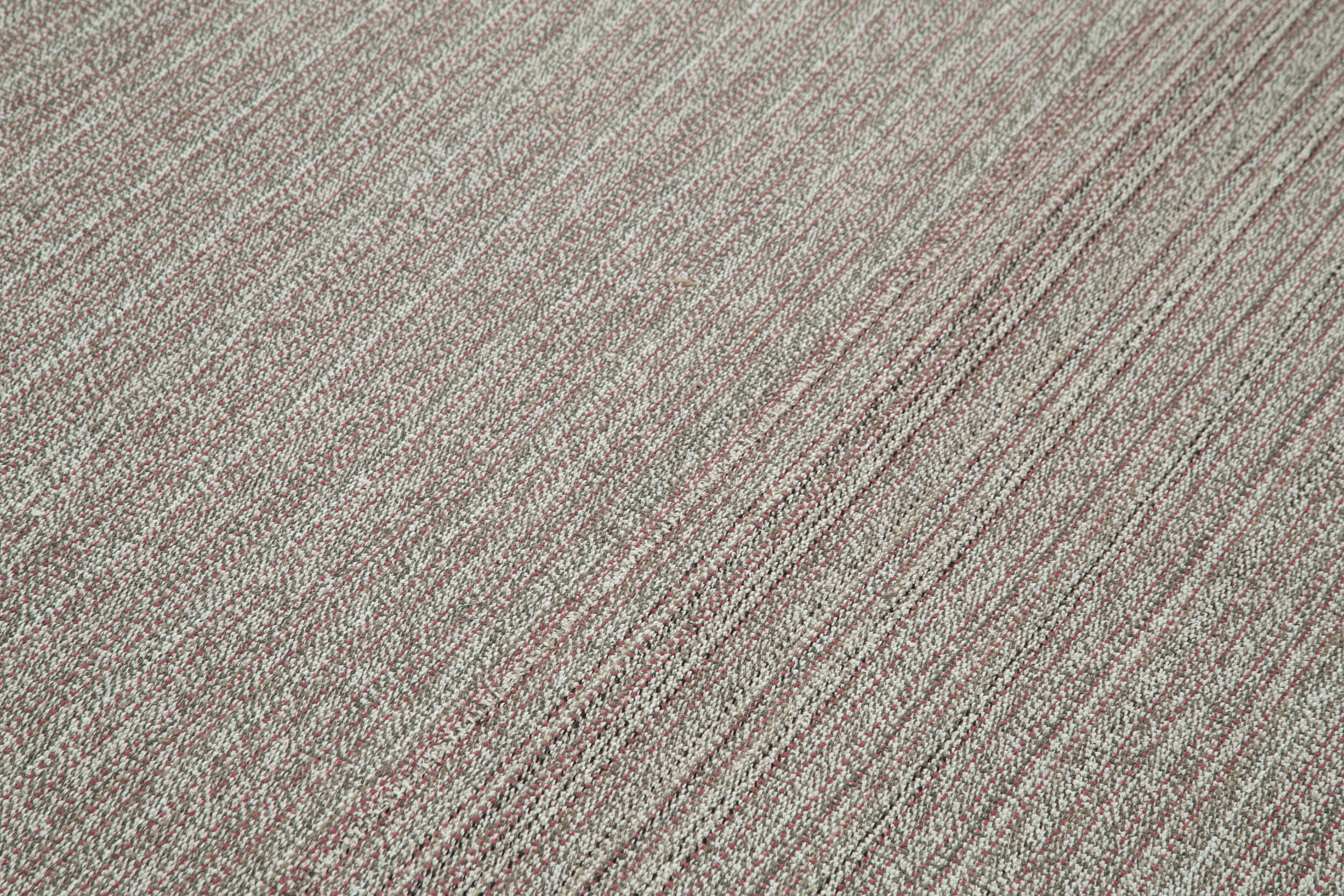 Vintage Flatweave Rug - Handmade Area Rug 6'8''x10'6'' | Grey Wool Carpet