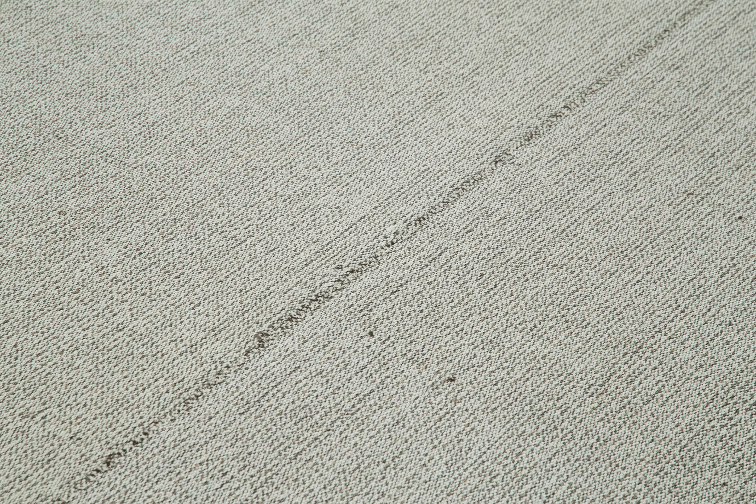 Vintage Flatweave Rug – Handmade Grey Cotton Wool Area Rug 7'0'' x 8'8''
