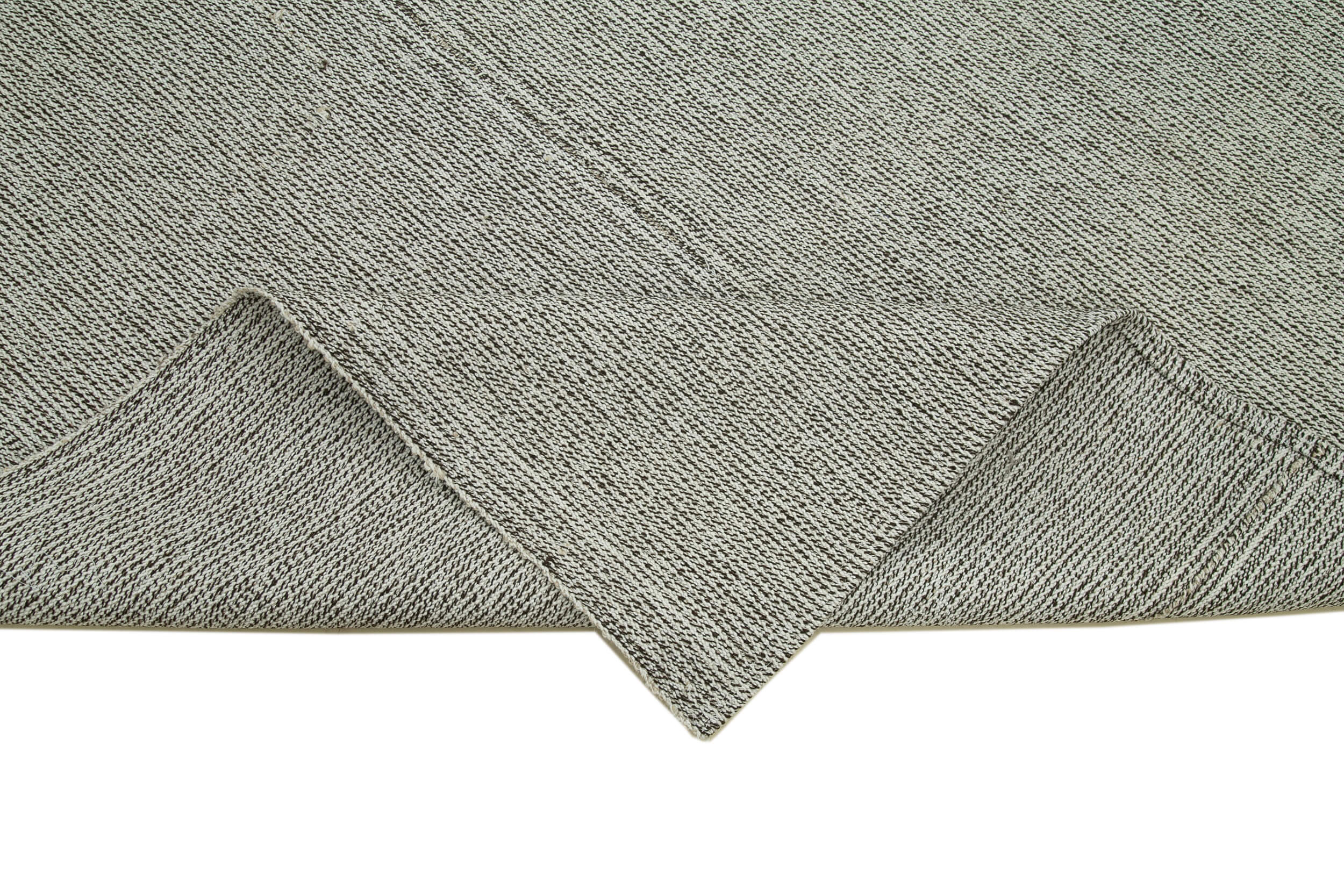 Vintage Flatweave Rug – Handmade Turkish Cotton Wool Area Rug 7'10'' x 9'4'' Grey
